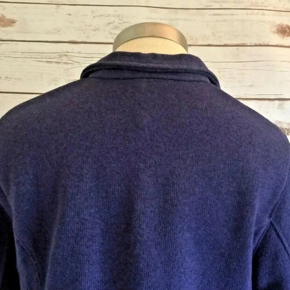 LANDSEND Women Long Sleeve Zip-Up Collared Blue Jacket Size 10/12 M/P - Picture 5 of 12